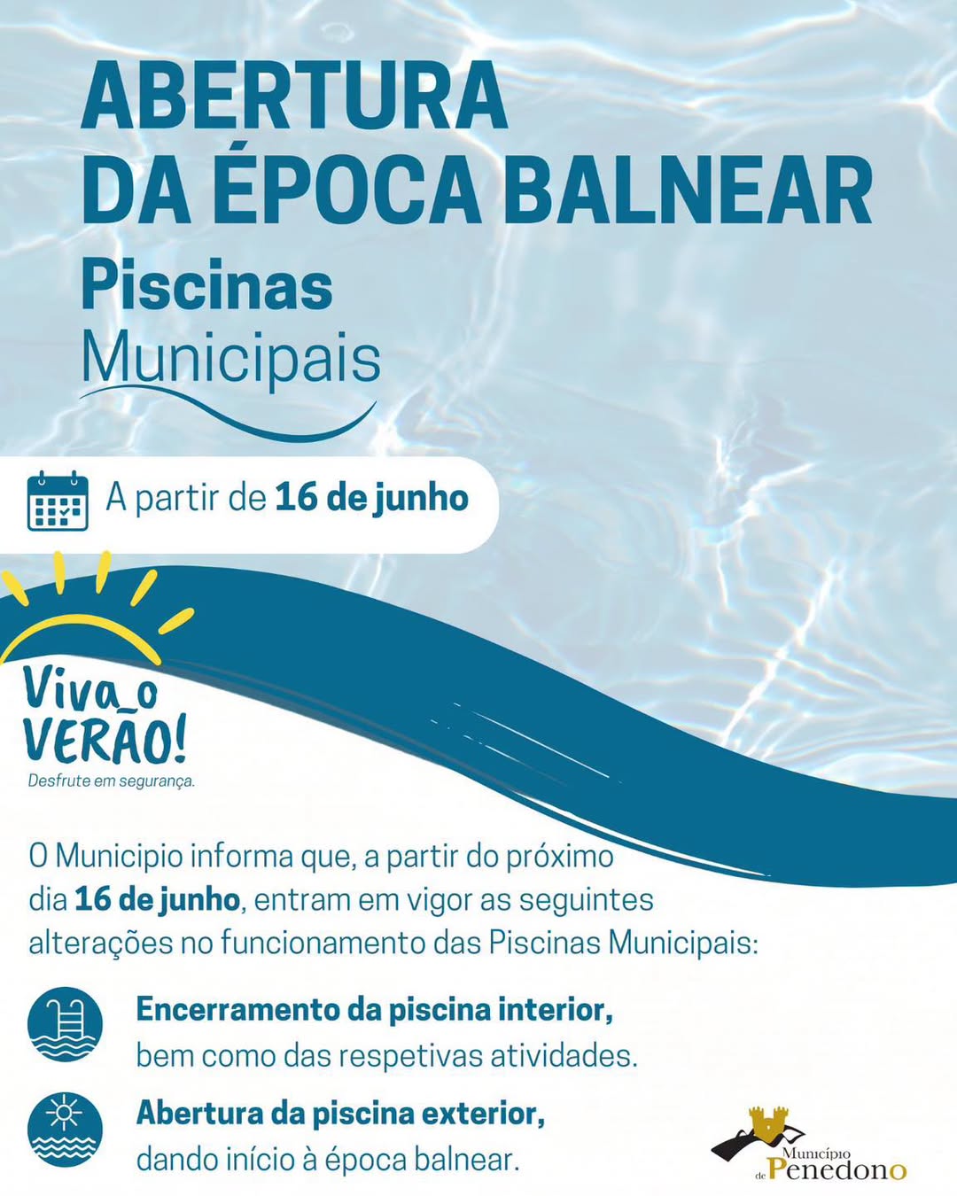 ÉPOCA BALNEAR 2026 | PISCINAS MUNICIPAIS