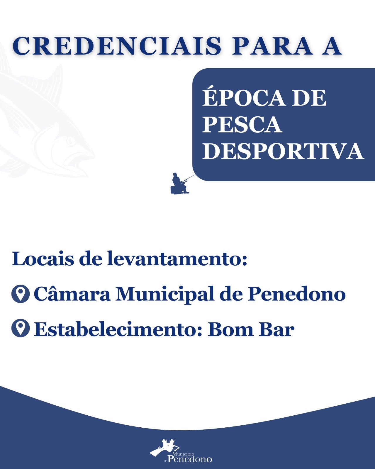  Credenciais para a prática da Pesca Desportiva