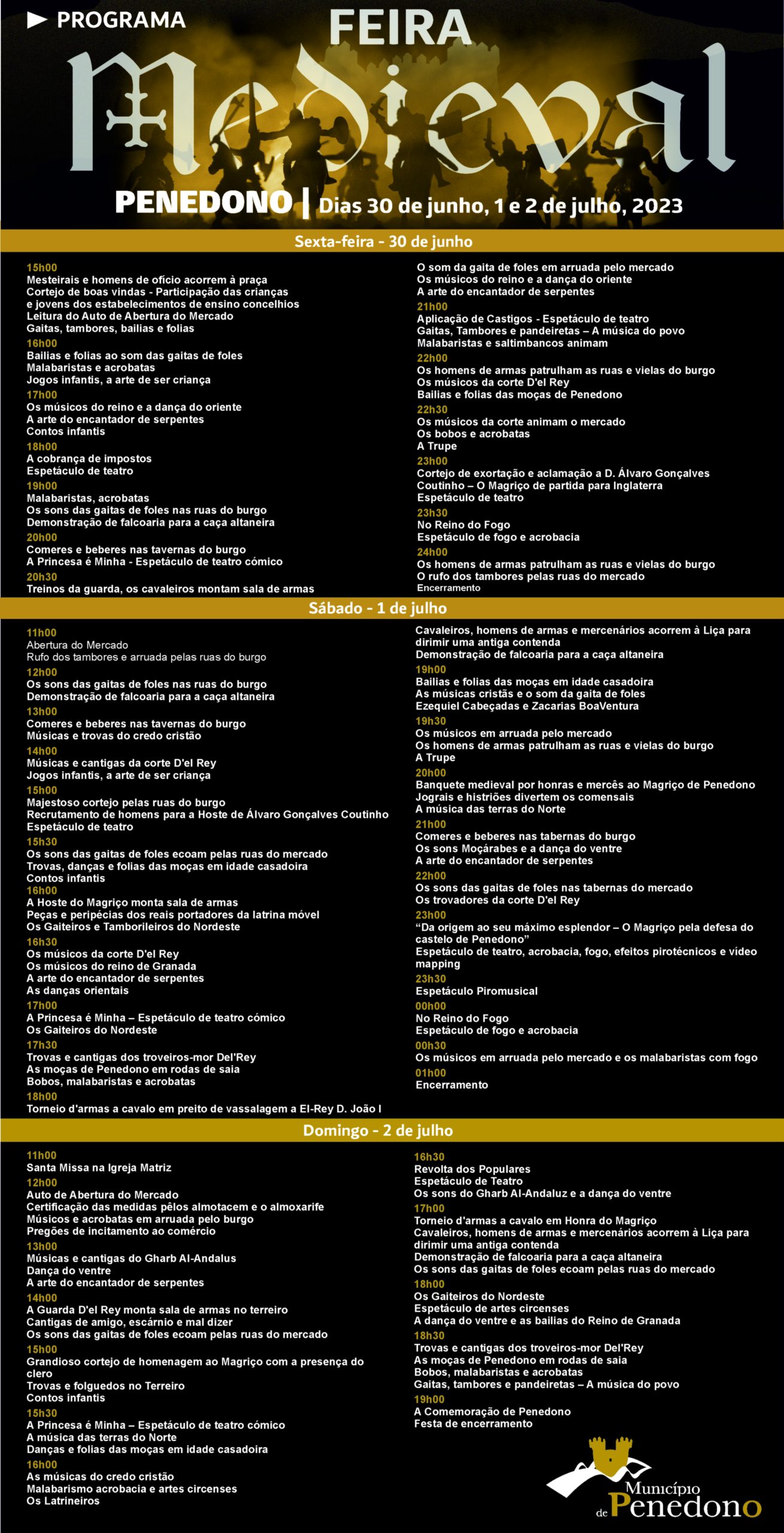 Programa da Feira Medieval 2023