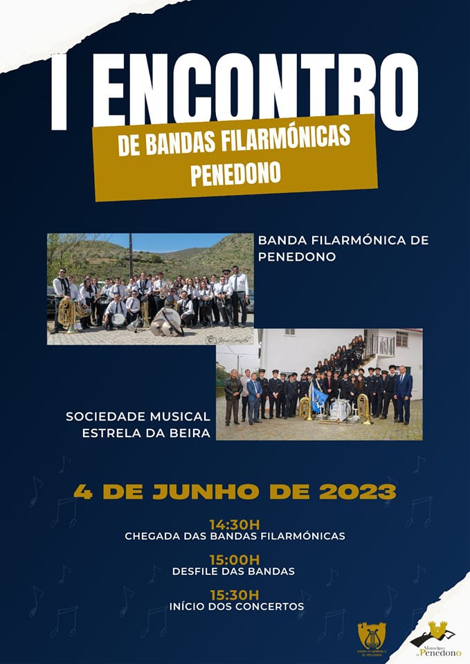 Assista ao I Encontro de Bandas Filarmónicas! Dia 4 de junho em frente à Câmara Municipal!