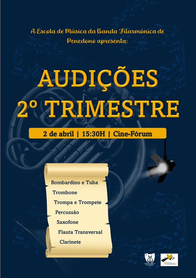 Escola de Música da Banda Filarmónica de Penedono – Audições 2.º Trimestre